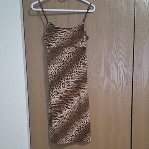 Wild Safari Spaghetti Strap Mini Dress